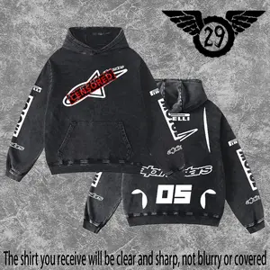 Dirt 29 - A-Star Racing Washed Hoodie Vintage Motocross Streetwear Hoodie Dirt Bike Graphic Pullover Y2K Racing Hoodie Oversized Acid Wash Hoodie MX Rider Apparel Unisex Motorcycle Racing Sweatshirt Retro Moto Cross Hoodie