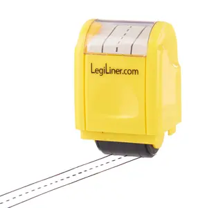 LegiLiner Self-Inking Teacher Stamp - 1/2" Dashed Handwriting Line Roller Stamp for Pre-Writing Skills Practice - Portable & Refillable Ink - Ideal for Kindergarten & K-5 Students