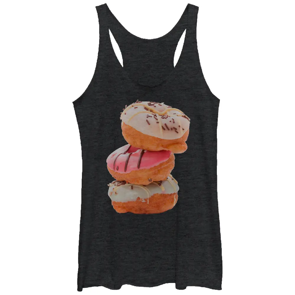 Women's Lost Gods Three Doughnut Stack Racerback Tank Top