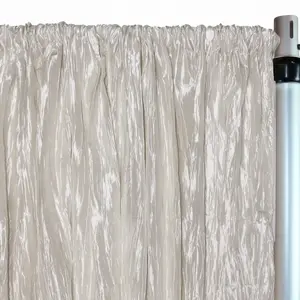 Crinkle Taffeta Drape/Backdrop 14 ft x 97 inches Ivory