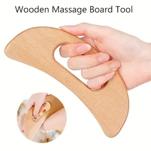 1PC Wooden Gua Sha Tool, Manual Massage Scraper, Body Guasha Massage Board