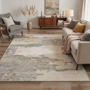 【Deals For You Days】BEIMO Rug – Soft, Pet Friendly, Machine Washable, Non-Slip Area Rug, Home Carpet & Floor Decor, Ideal for Any Room ,ARA1343-OCHRE ECHO
