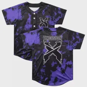PRINTED Excision Tour Baseball Jersey Shirt for festival Us Size XS-5XL