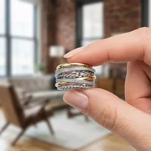 2025 New Arrival S925 Sterling Silver 16mm Cross Seven Row Band Ring Unisex Neutral Fashion Trend Retro Vintage Personality Minimalist Hip Hop Street Style Luxury Fine Jewelry Daily Casual Party Stackable Finger Ring Fashion Accessories For Men Women