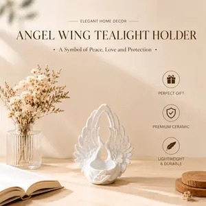 3D-printed feather candle holder, high-quality PLA decorative piece, bedroom table decoration, office decor, collectible cute and creative gift, room decor, table decoration, birthday party gift