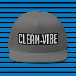 Clean Vibe Hat Flat Bill Cap Unisex NA Party Hat! 12 Step Recovery Gift Sober Clothing Sobriety