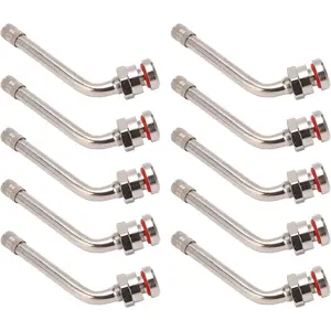 Truck Tire Valve Stems, 60 Degree Valve Stem Extension Compatible with Alcoa 22.5in 24.5in Aluminum Wheels (Pack of 10)