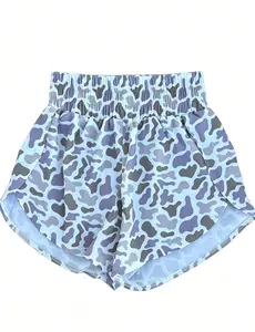 Camo Shorts, Camo Women's Workout Shorts, High Waisted Quick Dry Athletic Running Shorts