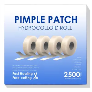 Pimple Patches for Face (2500 Count) | Cut-to-Size Hydrocolloid Roll Tape | Absorb Gunk & Fast Healing, Shrinks Zits & Blemishes | Acne Patches for Face | Zit Patches for All Size Acne