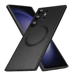 Magnetic Phone Case For Samsung Galaxy S25 Ultra S26 Ultra S25 Edge S25FE S24 Ultra S23 Ultra S22 S21 S20 Note 20 Ultra Case Black Mobile Case Wireless YLarging Protective Shockproof Slim Thin Back Cover