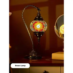 Swan Lamp Homekit Premium Mosaic Lamp Kit with High-Quality Materials, Turkish Mosaic Lamp Easy-to-Follow DIY Instructions & Unique Design Patterns for Crafters