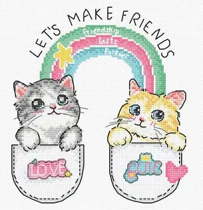 Let's make friends! L8043 Counted Cross Stitch Kit