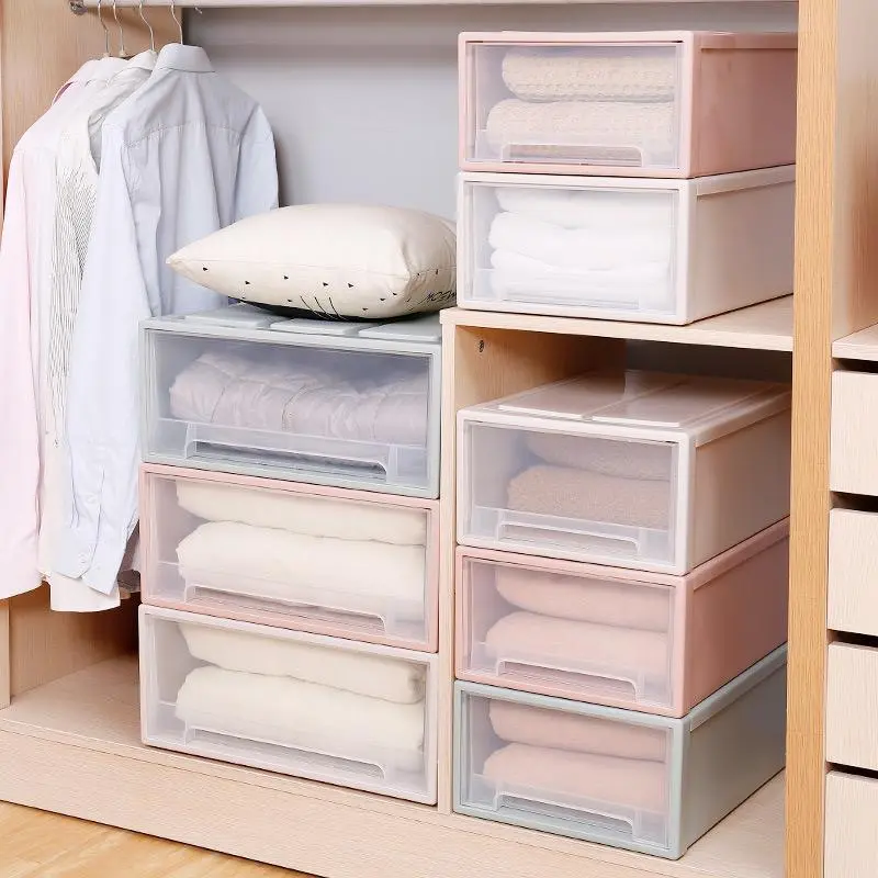 Drawer Type Storage Box, 1 Count Clothes Underwear Socks Bed Sheets Organizers Storage Box, Wardrobe Clothes Storage Organizer, Closet Organiser, Closet Storage Bins, Home Organizer for Bedroom