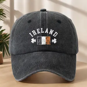 S&T Ireland Flag Baseball Cap - Retro Vintage Tricolor Flag (Green/White/Orange), Lightweight Non-Stretchable All-Season St. Patrick's Day, Travel, Sports Cap, Irish Traditional Gift, Outdoor Leisure, Distressed Print Design, Breathable Material, Must-Hav