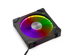 Phanteks D30-140 DRGB PWM FAN, Premium D-RGB Performance Fan, ARGB/DRGB lighting, Daisy-chain Fan Linking system, Black
