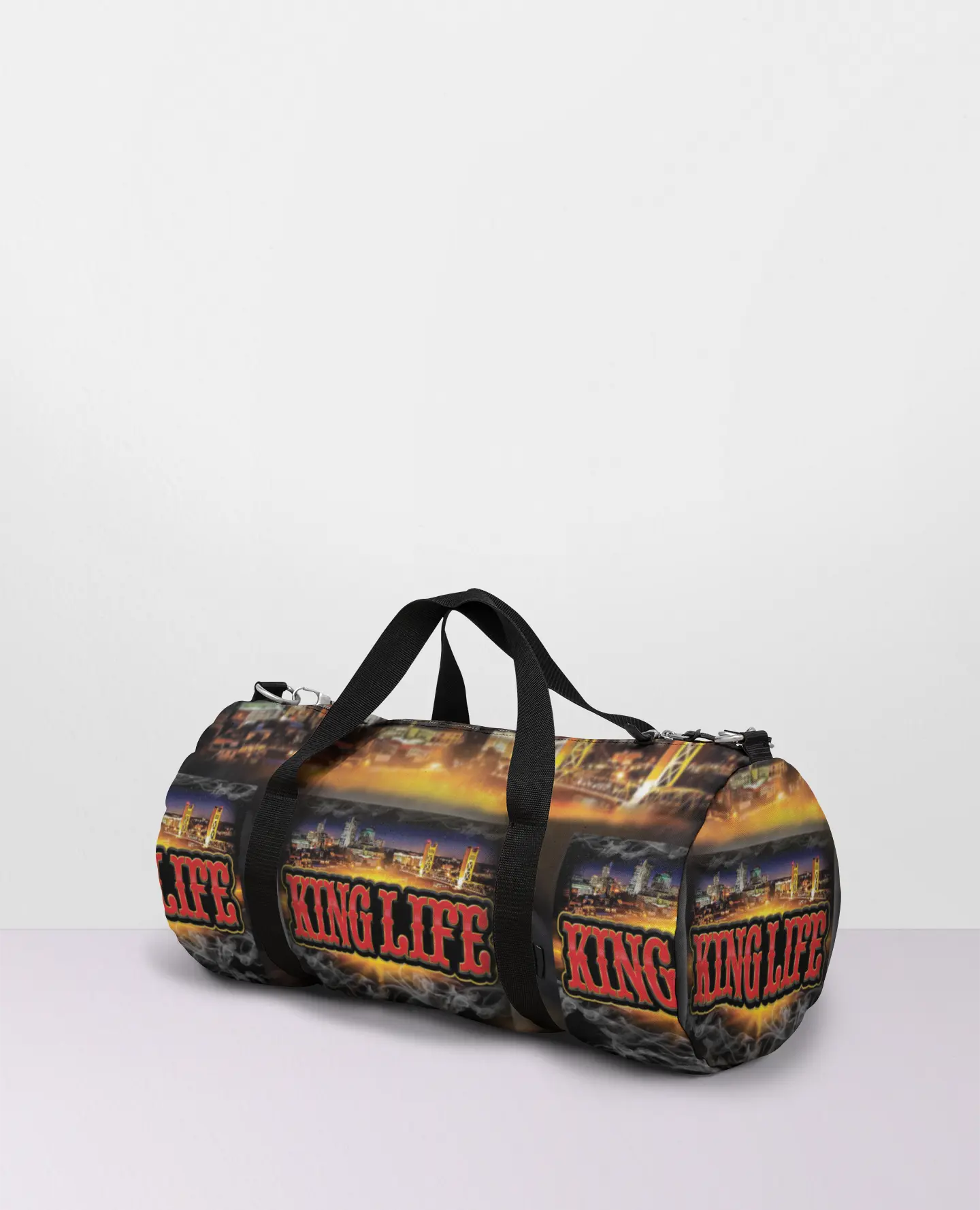 Kinglife Signature Series Duffle Bags - Sac City Bridge, Crown, and WAKL Writing Editions