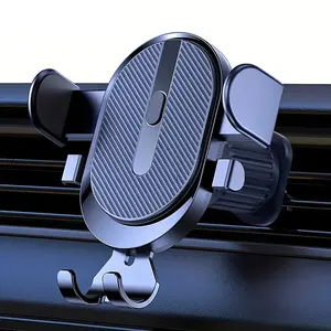Car Phone Holder Mount, [2026 Upgrade Auto Locking] Universal Phone Holder with Hook Clip for Car Air Vent Compatible with iPhone Samsung Etc, Car Cellphone Mount