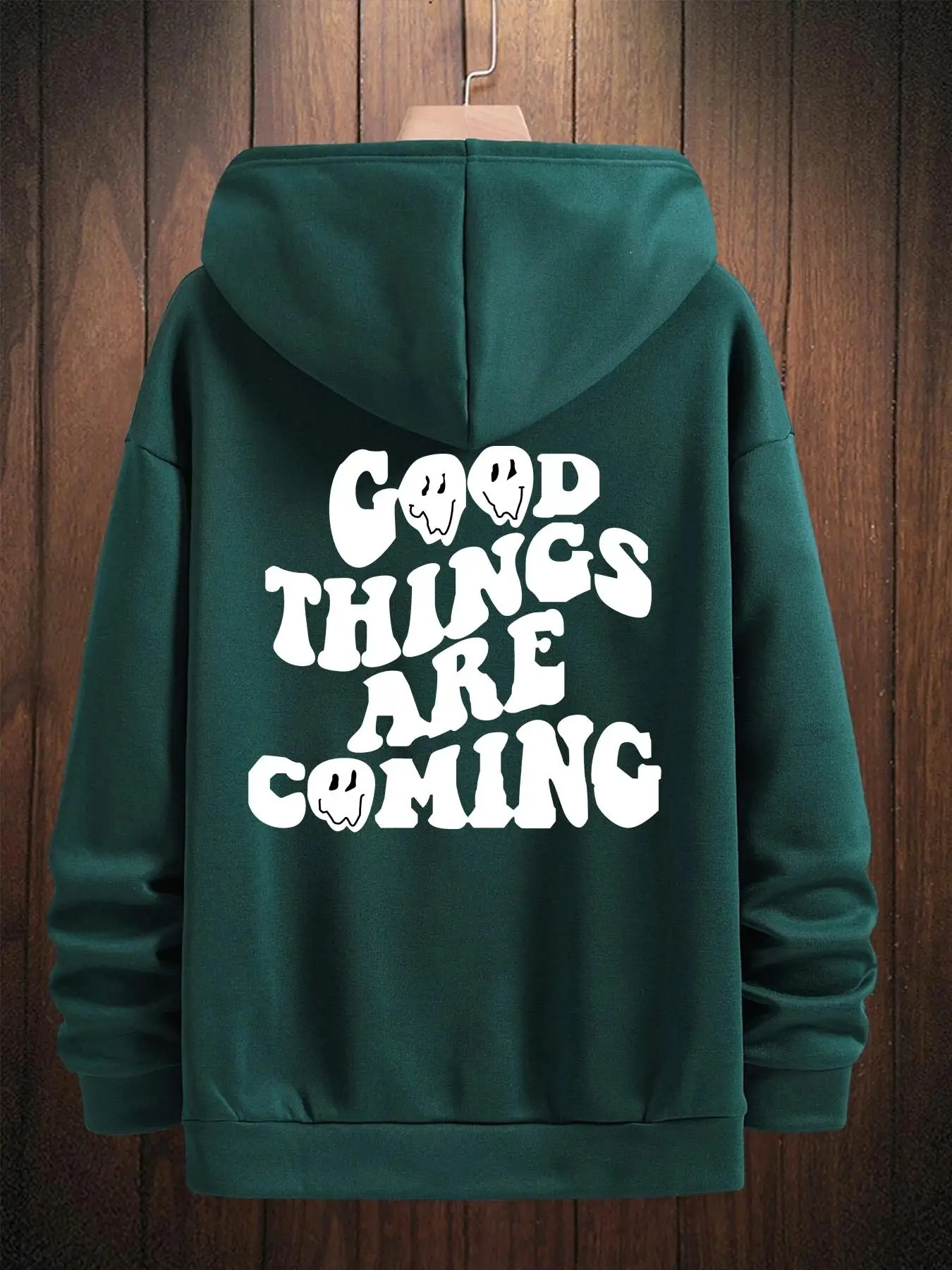 Unisex Vintage Trendy Essentials Hoodie, Regular Fit Casual Pullover Crewneck Sweatshirt for Fall & Winter Daily Wear, Long Sleeves Menswear