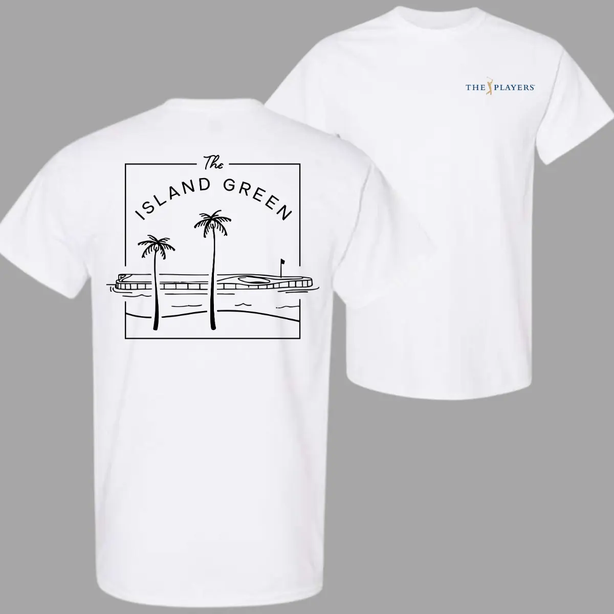 THE PLAYERS The Island Green T-Shirt, Golf Course Palm Tree Graphic Tee, Minimal Summer Golf Shirt, Unisex Cotton Tee, Trendy Golf Outfit 2026