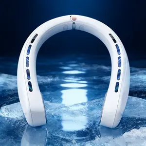 Portable Neck Fan, Hands Free Bladeless Fan, 5 Speeds, 3000 mAh Battery Operated Wearable Personal Fan, Twistable, Rechargeable, Gift for Women Men