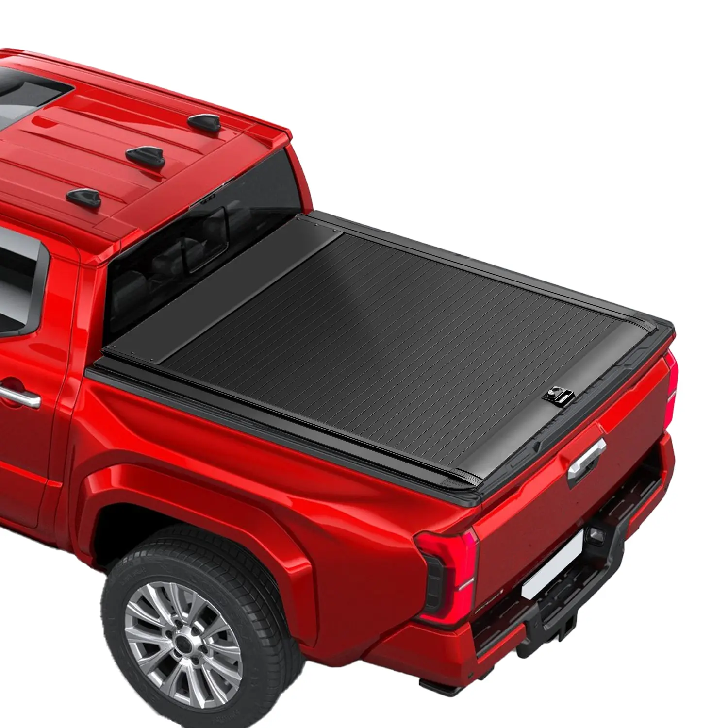 SADELOOS Retractable Hard Truck Bed Tonneau Cover with Password-Lock Secure Storage, Car Protector for 2016-2025 Tacoma 5' (60") Pickup Truck Covers, Truck Bed Covers