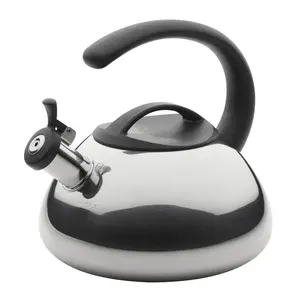 Stainless Steel Whistling Tea Kettle, 2.3 Quart, Silver