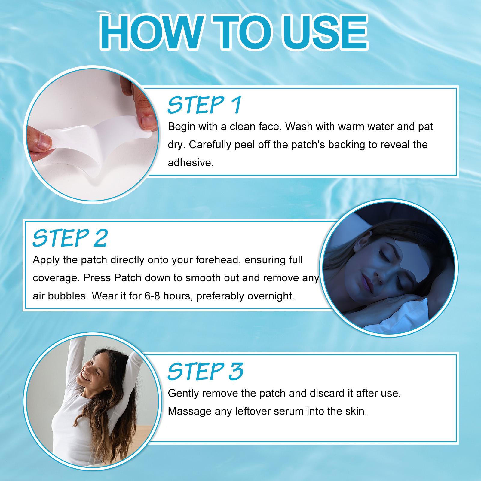YECUCE Forehead and Between the Eyes Patches,Facial Patches to Smooth & Soften Forehead-For Overnight Use,12 Patches
