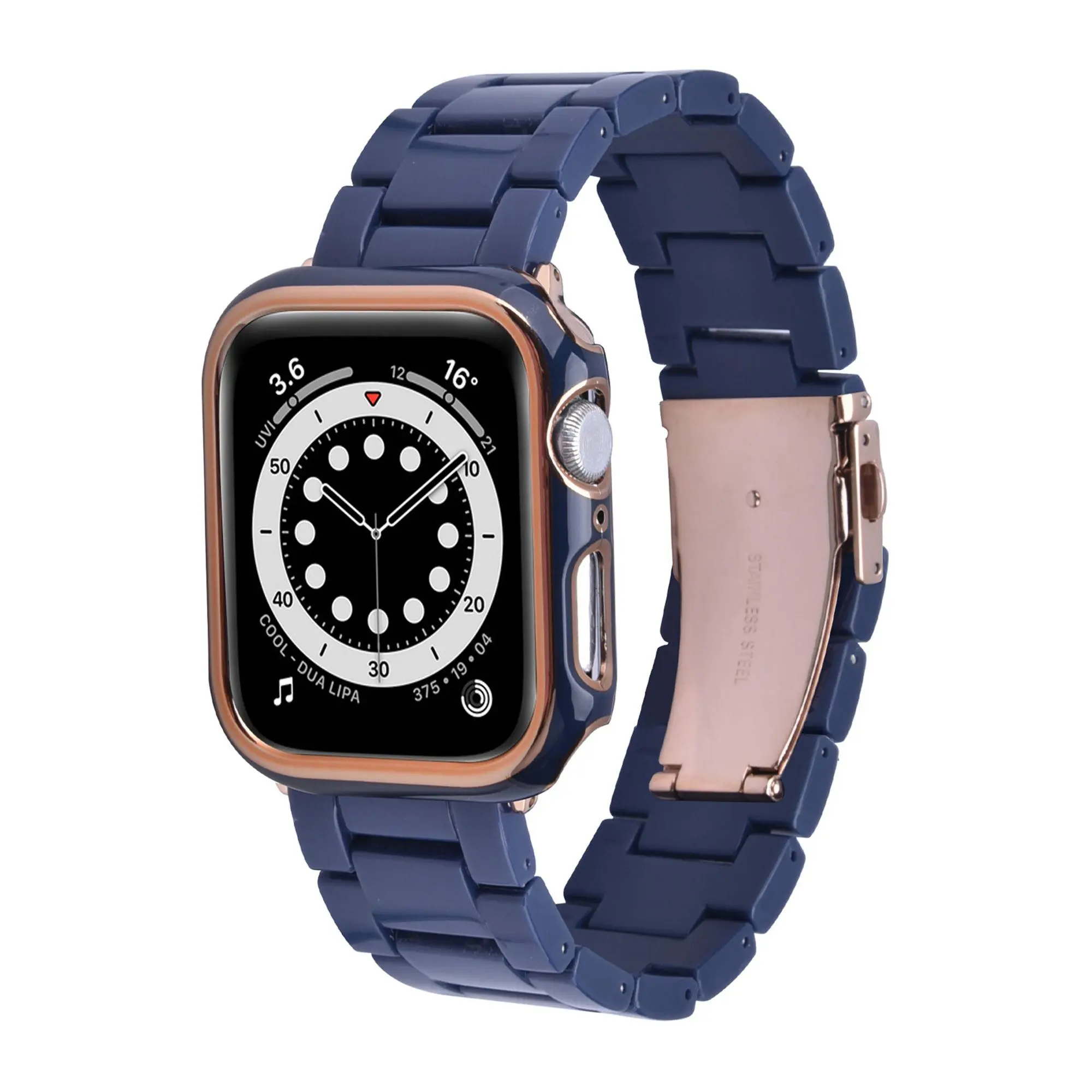 WorryFree Gagdets Apple Watch 40mm Resin Band w/ Bumper Case