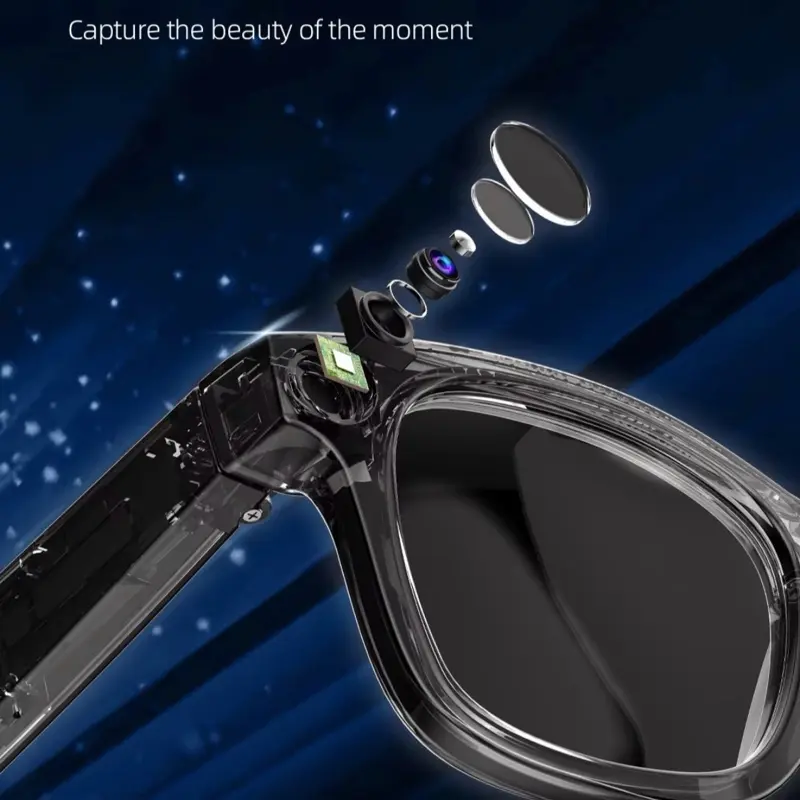 Smart AI Camera Glasses: 8MP Photochromic Lenses & Hands-Free 1080P Video