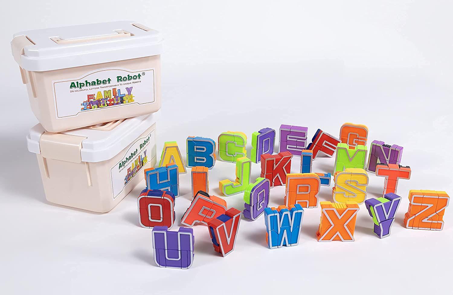 Alphabet Robots Toys for Kids, ABC Learning Toys, Alphabots, Letters, Toddlers Education Toy, Carnival Prizes, Treasure Box and Prize for Classroom, Birthday Gift for Kids