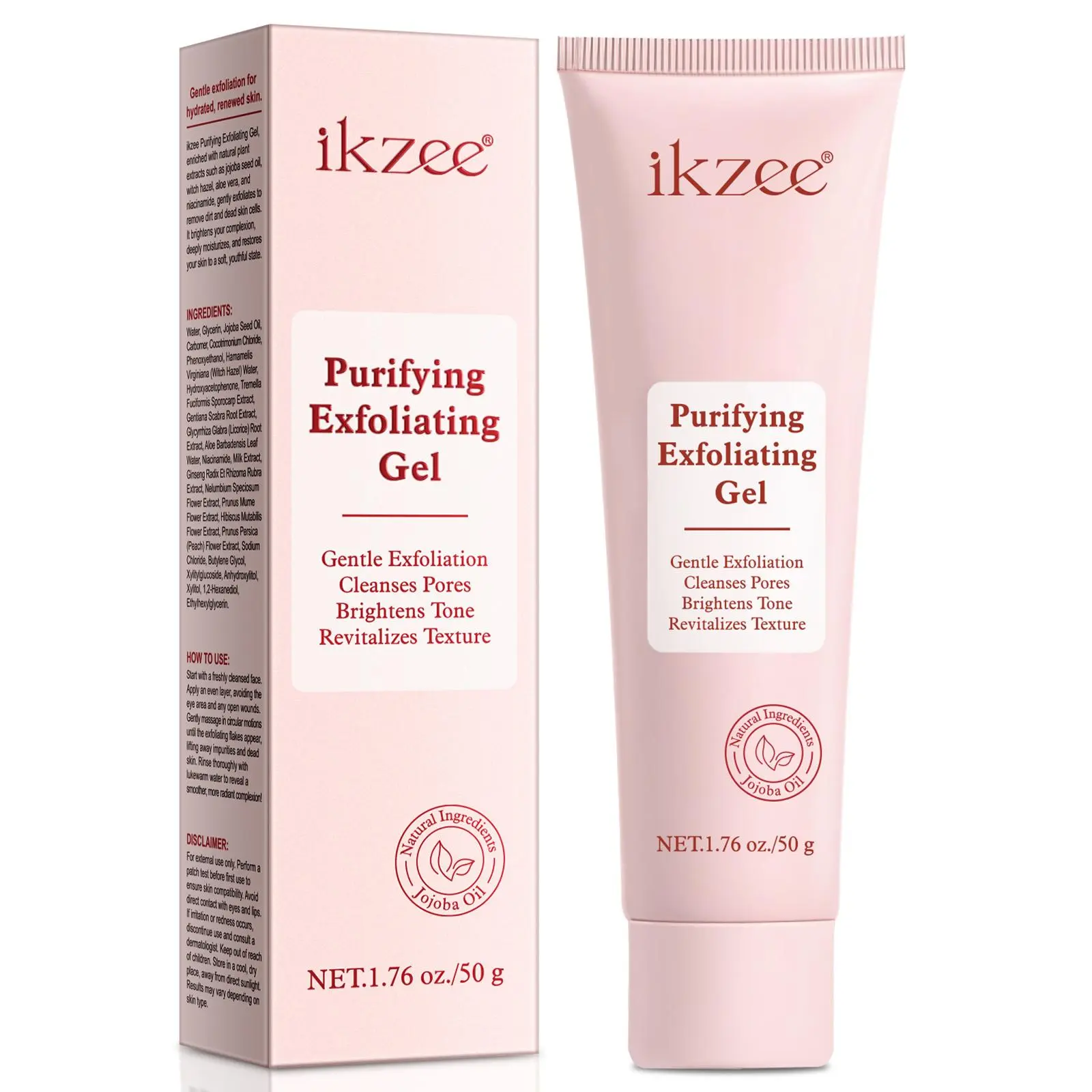 Purifying Exfoliating Gel, Gentle Exfoliation Gel, Deep Cleansing Pores, Brightens Skin, Removes Dead Skin and Excess Oil, Cosmetic