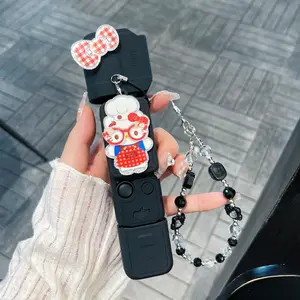 Luxury Cartoon Chef Kt Cat Silicone Camera Case, Protective Cover, Handheld Gimbal Bag, Compatible with Dji Pocket3