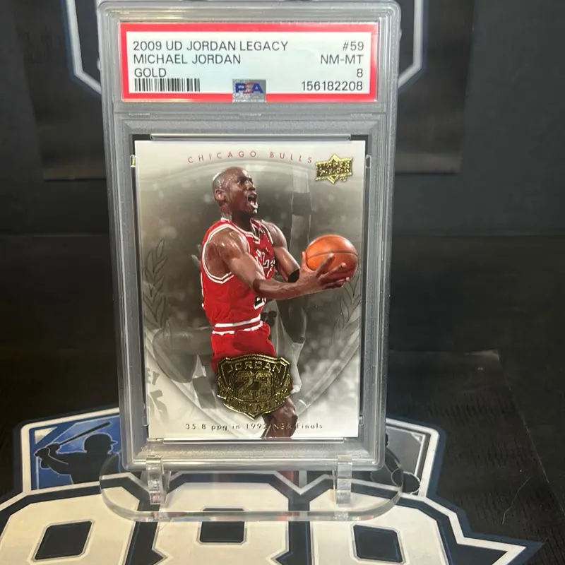 2009-10 Upper Deck Michael Jordan Legacy Hall of Fame Edition Gold #59 PSA 8