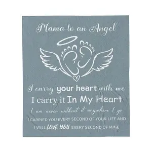 Miscarriage Memorial Gifts for Parents & Moms - Angel  Throw Blanket