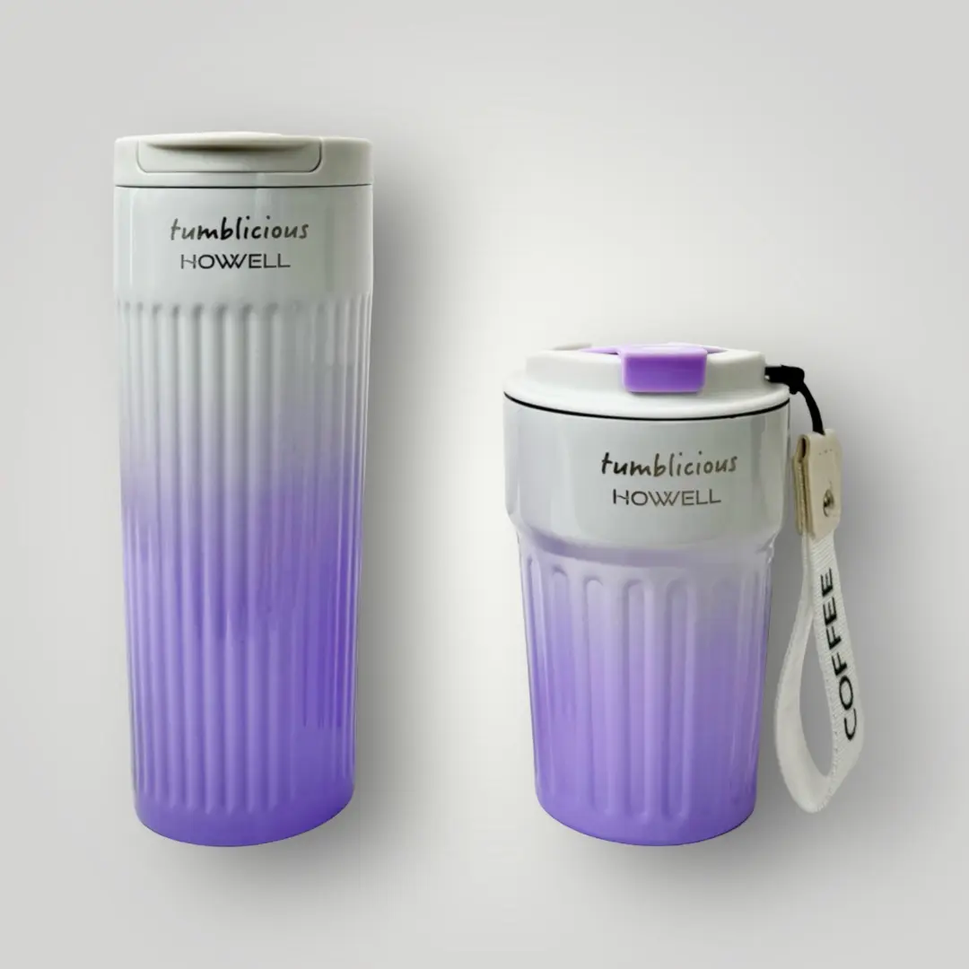 HOWWELL, Tumbler, Coffee Cup, Leak Proof, Spill Proof, Stainless Steel, Double Wall Stainless Steel, Drinkware Flasks Mug Portable