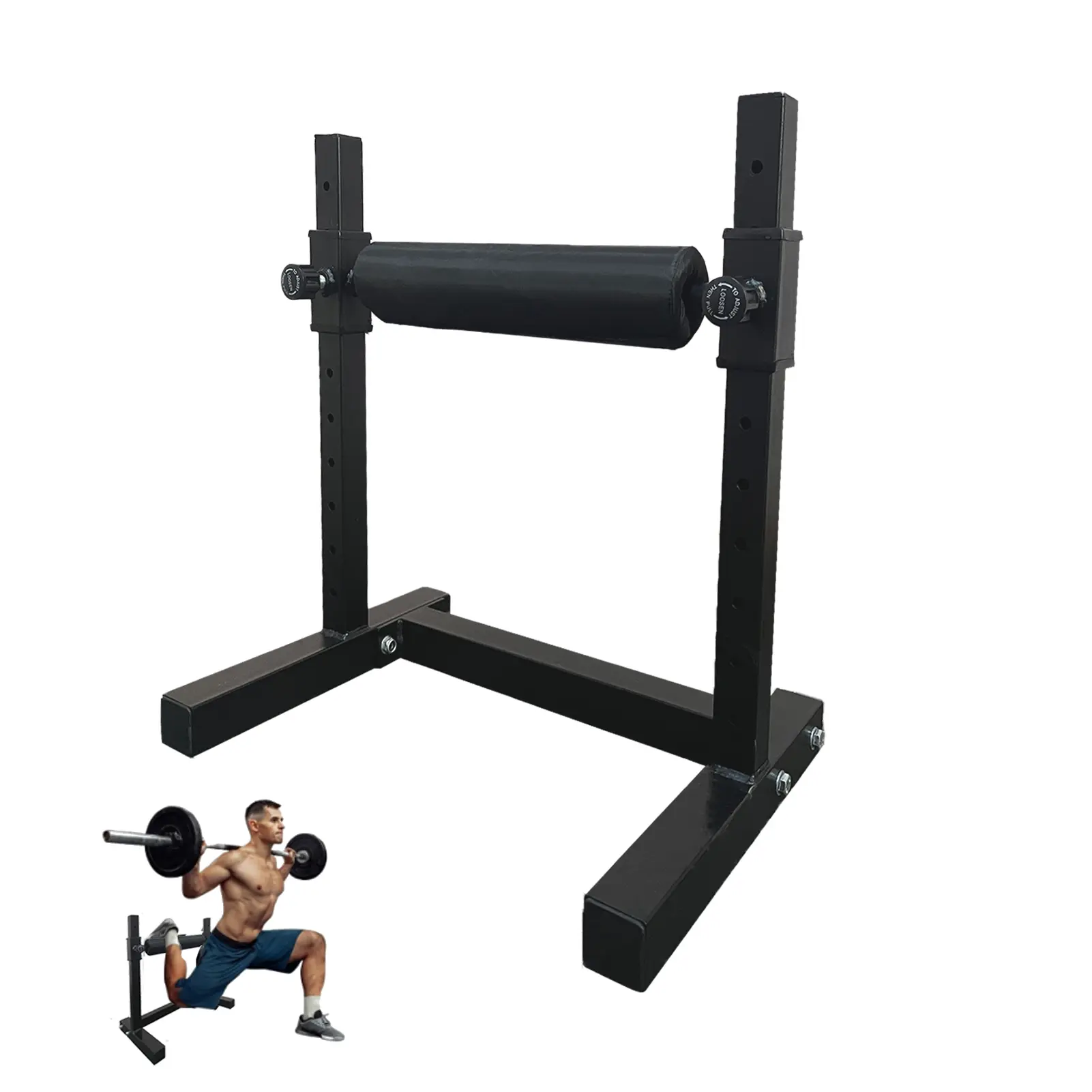 Single Leg Squat Roller, Adjustable height Leg Squat Stand, Bulgarian Split Squat Stand for Home Gym Leg Strength Training