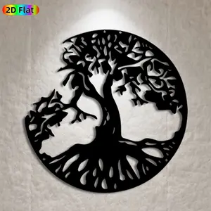 1pc Tree of Life Metal Wall Art, Intricate Tree of Life Statue Mural, Ideal Gift for New Year, Easter, Nature Decor Enthusiasts, Rust-Resistant Metal Wall Decor Wall Sculptures, Perfect for Outdoor Garden Wall & Fence, Captivating Home Accent