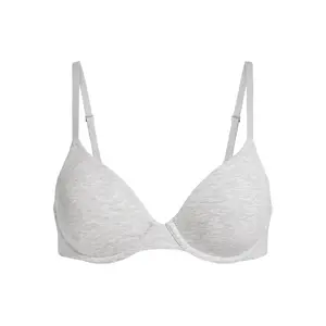 COTTON JERSEY T-SHIRT BRA | LIGHT HEATHER GREY