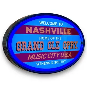 Grand Ole Opry Nashville Music City U.S.A. Rope Sign Home Wall Decor