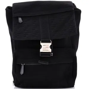 Pre-owned FENDI Jacquard, Mesh Backpacks Fendiness Backpack Zucca Jacquard and Mesh Medium by Rebag