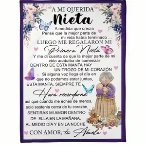 Personalized Blankets - Custom Spanish-Speaking Mom-to-Daughter Birthday Throw, Soft Cozy with Custom Wishes, Ideal Bedding Gift for Bedrooms, Camping, Loved Ones by summerwins,summerwins cooling