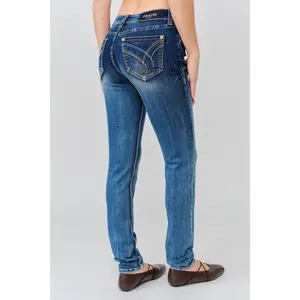 Curved Motif Skinny Jeans