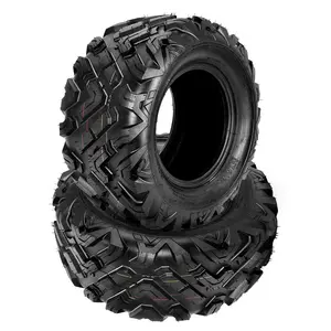 6-Ply Heavy Duty All-Terrain ATV/UTV Tires – Tubeless, Superior Traction, Puncture Resistant, for Work, Tracking, Recreation – Fits Quads, 4 Wheelers, Golf Carts