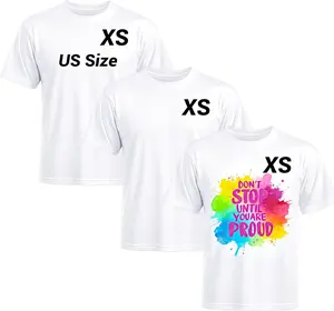 Joyclub 3 PCS White Polyester T Shirts Bulk Sublimation Blanks Unisex Wholesale Crew Neck Short Sleeve for Heat Transfer DIY
