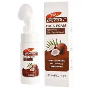 Coconut Facial Foam Cleanser, Deep Cleansing Formula for Oil Control
