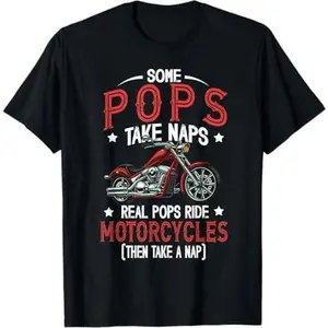 Real Pops Ride Motorcycle Rider Pop Biker Pop T-Shirt