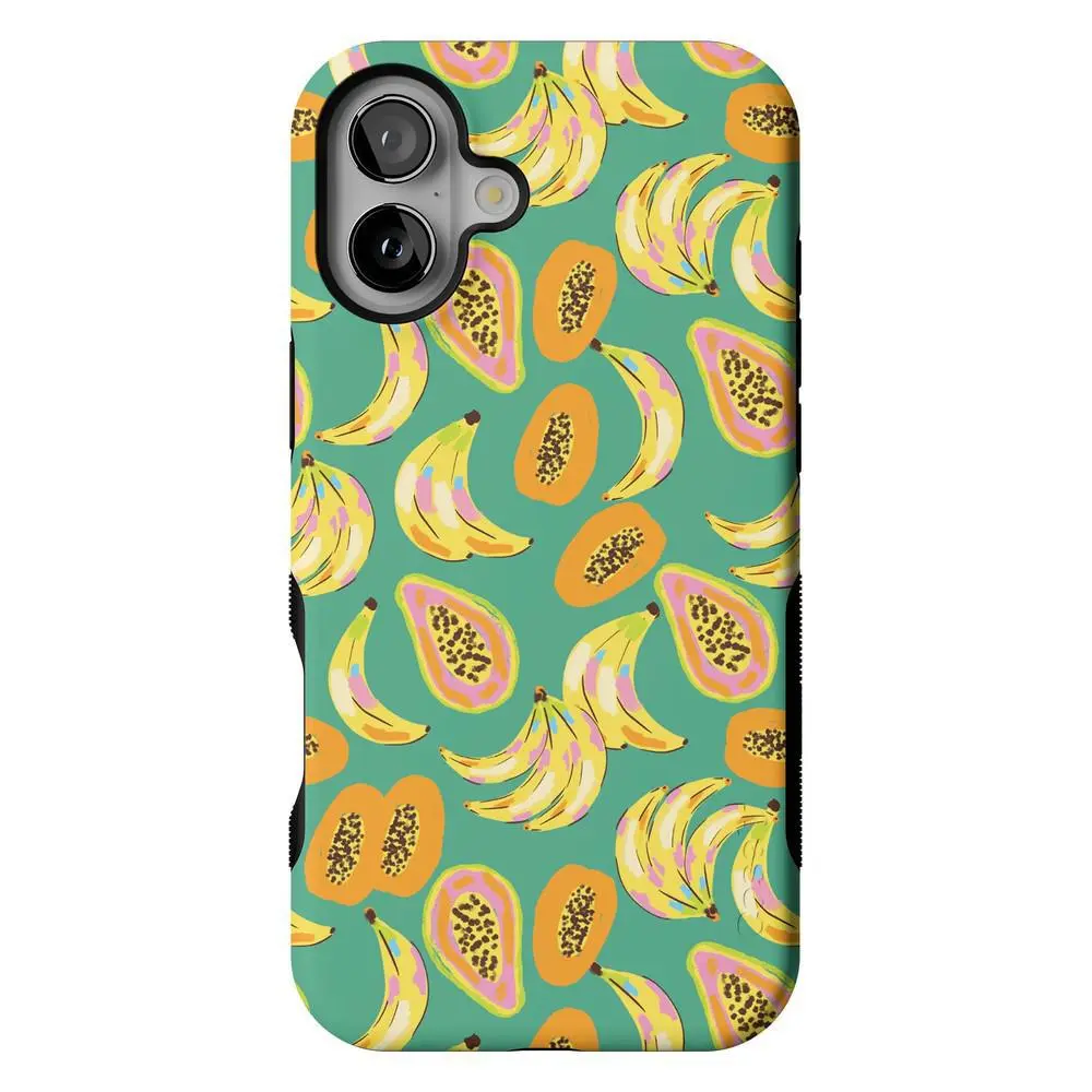 Casely iPhone 17 Case | Dippin' Daisy's Tropical Vacation | Papaya Palms | Bold Protective Design | Compatible with MagSafe