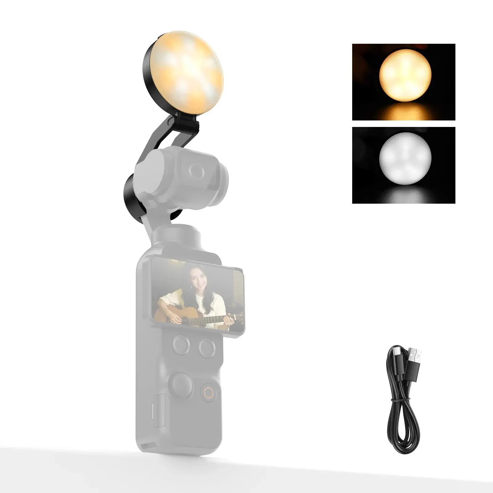 NEEWER M29 Fill Light For DJI Pocket4 Lightweight Convenient Quick-Release Vlog Photography Light 3000K/4300K/6500K