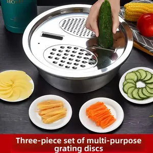 Premium Stainless Steel Vegetable Slicer Mandoline Spiralizer for Kitchen Food Grade Thickened Grater Shredder Cutter for Potato Carrot Cucumber Onion Cheese Easy Clean Safe Multi Function Cooking Gadgets for Stackable Pantry Organization Finger Guard
