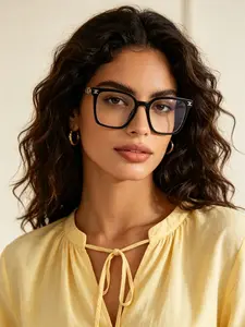 Vintage Tortoiseshell Square Frame Glasses, Metal Accents, Anti-Blue Light, Elegant Style, All Seasons, Plain Pattern, Fashion Accessory